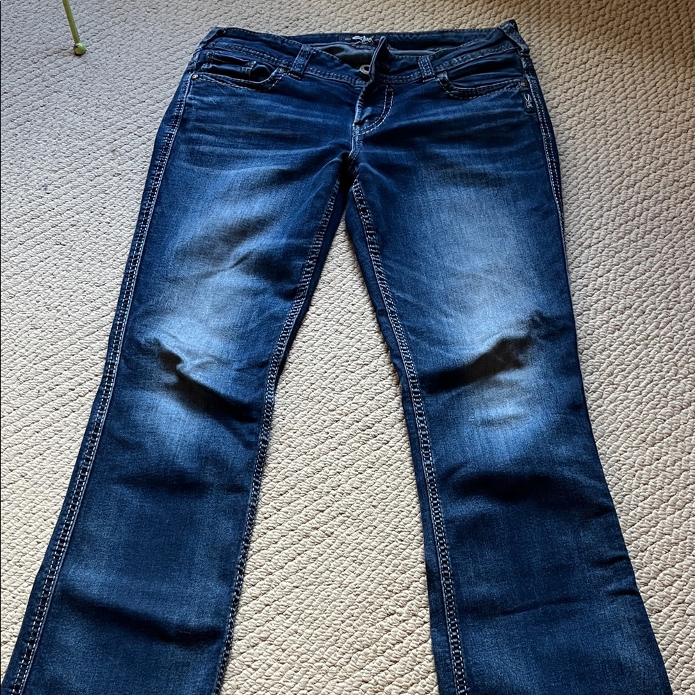 Silver Jeans Women's Dark Blue Boot Cut Jeans